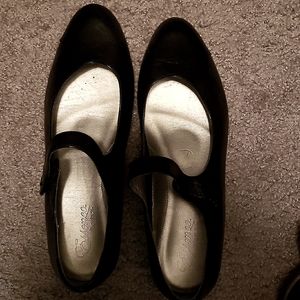 Black and Gold Short Heels